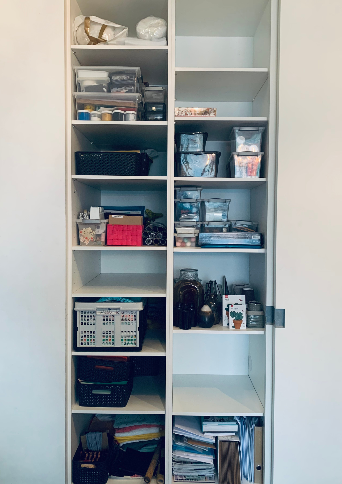 Hobby kast opgeruimd